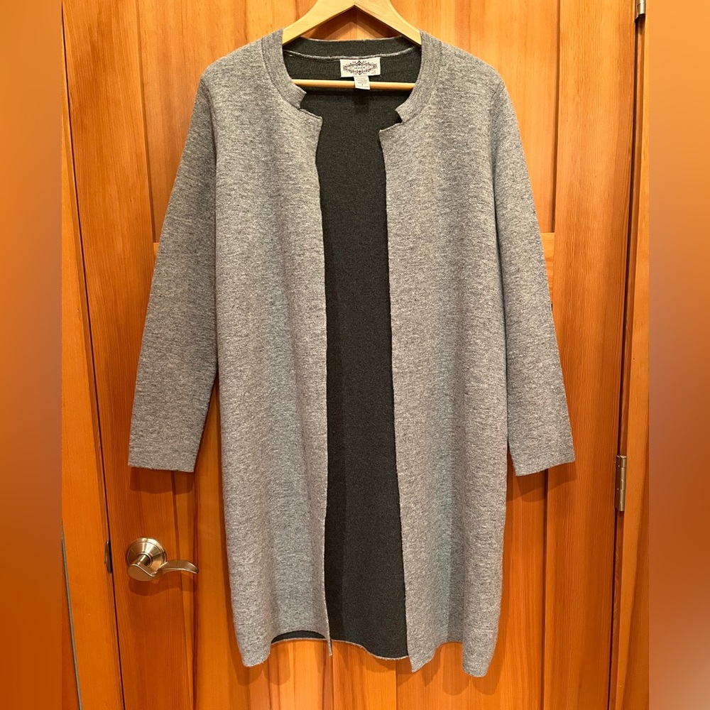 OLIVER Gray Wool Blend Duster Size Small
